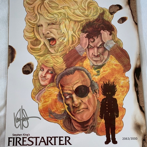 None Art Nwt Autographed Stephen Kings Firestarter Fan Art 8x Print Poshmark